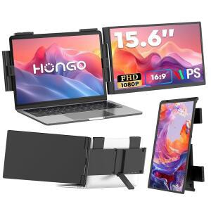 HONGO 노트북 스크린 익스텐더, 15.6인치 FHD 플러그 노트북용 듀얼 /HDMI 포트가 모니터, /안드로이드 있는 플레이 윈도우 /스위치 번째 USB-C 두 스크린, 앤 /맥 /PS5용 모니터 1080P 14-16인치