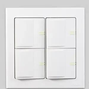 가정용 스마트 디자인 중4구 와이드스위치 1로 야광