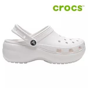 [크록스] 샌들 / 206750-100 / Womens Classic Platform Clog White