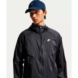 [나이키] NIKE 윈드러너 언라인드 풀집 UV 자켓 재킷 M - 블랙 화이트 IO9628-010 483695