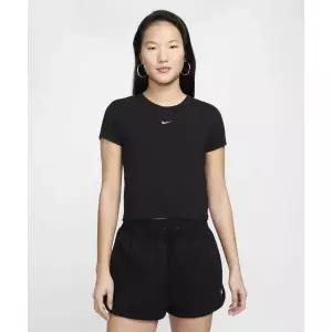 [나이키] NIKE 스포츠웨어 칠 니트 크롭 티셔츠 W - 블랙 화이트 FV5509-010 481494