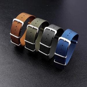 탄도 직물 시계 호환용 호환용 용 리브드 18mm 20mm  고 나일론 나토
