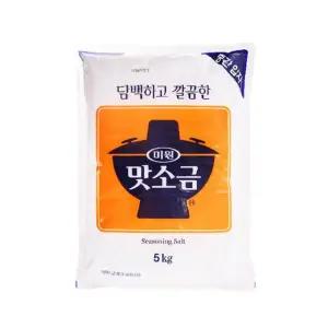 중간맛소금(미원 5kg) 미원맛소금 중간입자맛소금