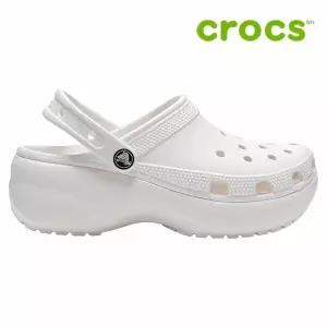 [하프클럽/크록스]크록스 샌들 /t1- 206750-100 / Womens Classic Platform Clog White