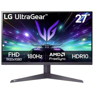 LG 27GS50F-B 27인치 FHD(1920 x 1080) 울트라기어 게이밍 모니터(180Hz, 1ms MBR, HDR10, AMD 프리싱크, HDMI, 디스플레이포트, 3면 가상 테두리 없는 디자인, 블랙)