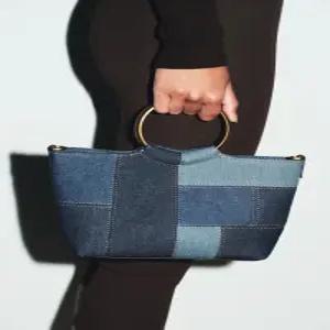 ZARA 패치워크 미니 버킷백 - 데님 블루 6093/710/017