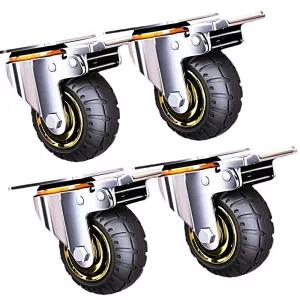 IKWE9711A 360 3 4PCS 1세트 회전형 고무재질 캐스터롤러 도 인치