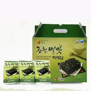 광천 별맛 파래김 식탁용김 27매 12봉 30년 기술과 정성 국내산 원초 두번 굽고 두번