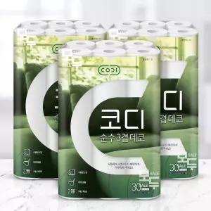코디 순수 3겹 데코 30M 30롤 3팩