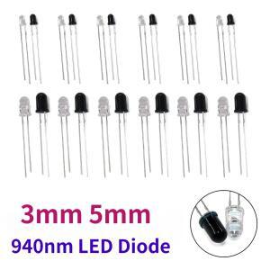 20/40PCS 3mm  5mm 940nm LED 적외선 이미터 IR 수신기 다이오드 키트-원격제어 애플 호환 리케이션 arduin