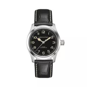 H70405730 카키필드 머피 남성 가죽 오토매틱 38mm
