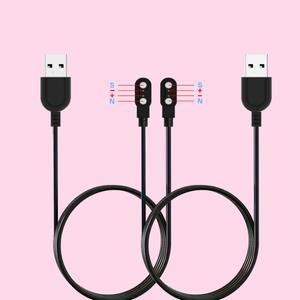 2팩 자석식 USB 충전 케이블, 2핀 2.5mm 스마트 워치 코드, 모델 A와 호환되는 범용 교체용