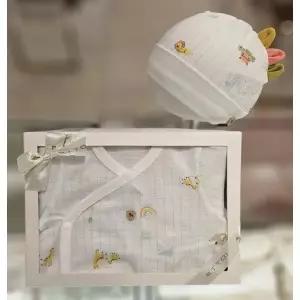 에뜨와 신생아 선물 별윤결 임신 출산 멀린 배내 바디수트 + 신생모 세트 백일 축하