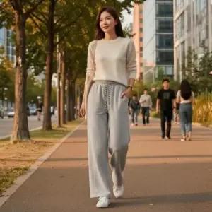 핀턱 핀탁 와이드팬츠 260511 바지 사이드