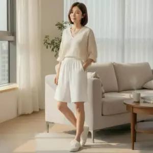 여름 린넨라이크 버뮤다 키펠라 반바지 SD-260516