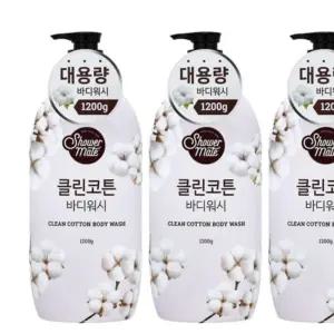 샤워메이트 바디워시 1.2kg용기 3묶음/목욕용/바디용/촉촉한/순한/코튼/샤워/클렌저/오리지널/향기좋은