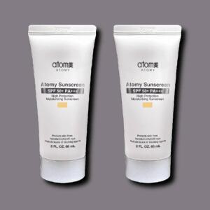 [기타] 애터미 선크림 베이지 화이트 60ml SPF50+ 2개 선로션