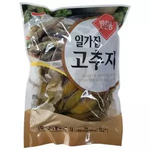 일가집 고추지 1kg 삭힌 고추장아찌 반찬 동치미 반찬 자취 분식 도시락 1kg
