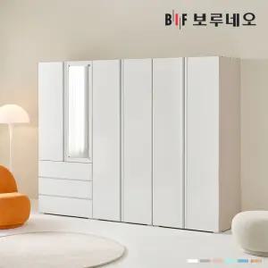 보루네오 타키 2400 EE세트 장롱 장농 이불장 안방 작은방 원룸 서랍 거울 8자