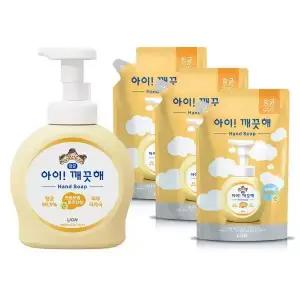 아이깨끗해 핸드워시 순향 본품 용기 490ml 본품 용기 1개+450ml 리필 3개