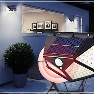 IP65 태양광충전 3모드 모션센서 100LED 벽부등