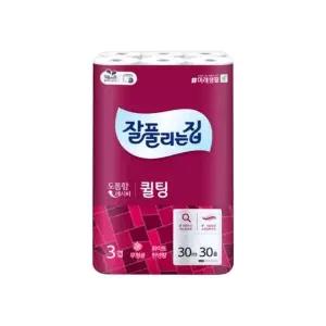 [하프클럽/오티마트]미래생활 퀼팅 30m 30롤 화장지 3겹 화장실 롤휴지