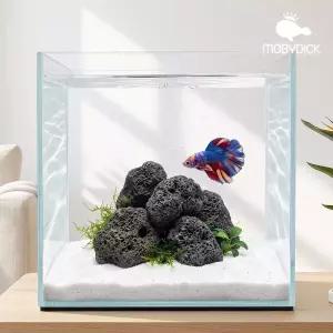 천연 블랙 화산석 어항 꾸미기 수초 수족관 돌 장식 (소 3~5cm)