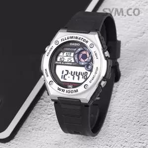 카시오 MWD-100H-1A 다이버 스포츠 방수 디지털 남자 우레탄 시계 e10