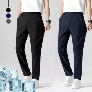 남성 여름 쿨링 스판 초경량 밸트 밴딩 슬랙스 정장 바지