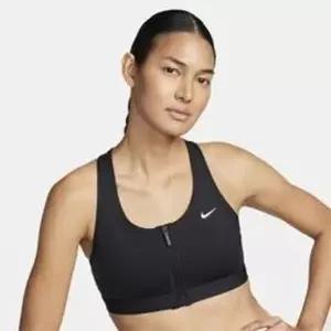 [나이키]여성 프런트 지퍼 미디엄 서포트 패드 스포츠 브라 FN2732 010 10005765486