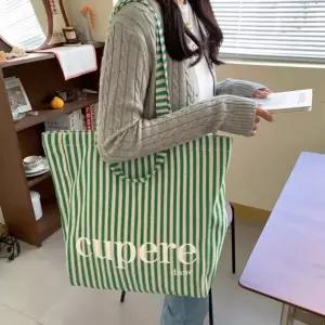 토트 에코백 가방 캔버스백 스트라이프 스트라이프백 숄더백 사계절 대용량