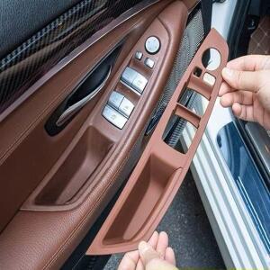 BMW 5 시리즈 F10F11 520용 LHD 운전석 도어 핸들 스티커 (탈부착 불가) 내부 손잡이 커버