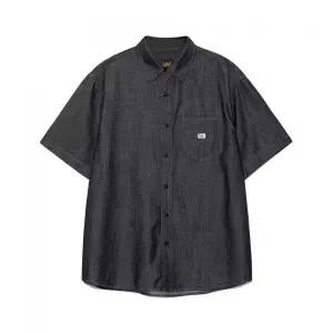 (매장정품)LEE 로코 포켓 데님 반팔 셔츠 블랙 워싱LE2502SS02BS