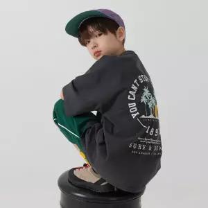 [리틀브로]B.스탑웨이브반팔티_차콜[티셔츠E0401X10]