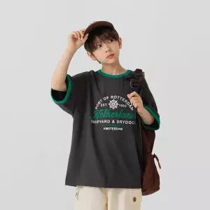 [리틀브로]B.랜드배색반팔티_차콜[티셔츠E0401X04]