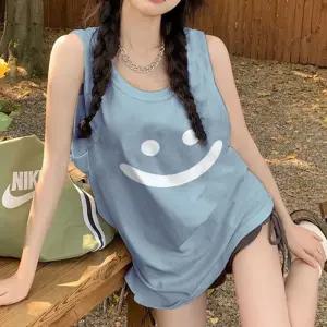 민소매 루즈핏 썸머 나시 티셔츠 순면 민소매 루즈핏 썸머 나시