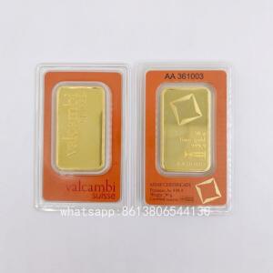 1g 2.5g 10g 20g 1oz 50g 스위스 오렌지 골드바 비자성 구리 공예품 금도금 바 다양한 일련번호 홈데코 선