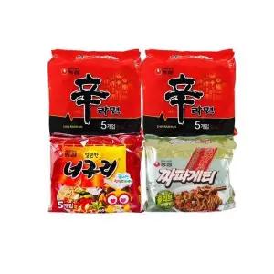[하프클럽/]농심 봉지 라면 신라면 10입   너구리 5입   짜파게티 5입 (총 20봉)