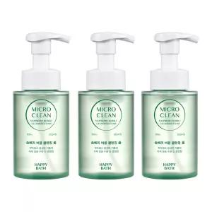 해피바스 마이크로클린 솝베리 버블클렌징폼, 300ml, 3개