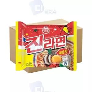 오뚜기 진라면매운맛 120g 40봉 봉지라면 진한국물