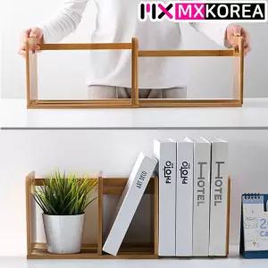 책상 책꽂이 정리함 원목 북엔드 미니 대나무 [aD49416]