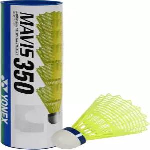 YONEX Mavis 350 나일론 셔틀콕(블루 캡 포함) (노란색)