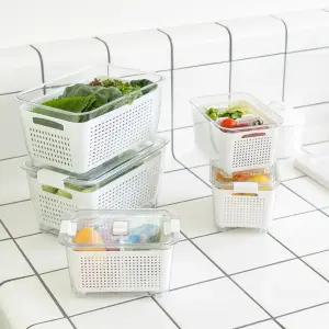 반찬통 채소과일 소분용기 진공 채반 채반통 트라이탄 밀폐용기