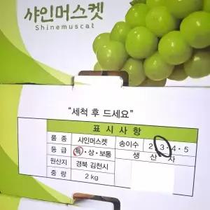 샤인머스켓 프리미엄 특품 2kg 3~4수
