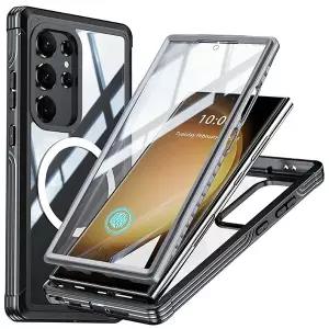 갤럭시S24 S24플러스 S24울트라 맥세이프 변색없는 투명 액정보호 풀커버 핸드폰 케이스