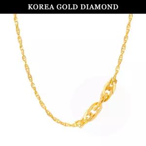 [한국금다이아몬드] 순금 목걸이 24k 금 여자 커브 체인 7.5g