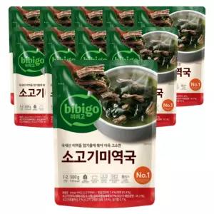 CJ 비비고 소고기미역국 500g,10개