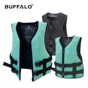 BUFFALO 라이트 구명조끼 1P 민트 블랙 성인 어린이구명조끼 부력보조복 튜브 물놀이용품 보트 래쉬가드