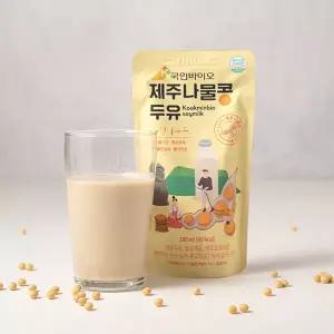 무가당 무첨가 국민바이오 제주나물콩두유 180ml 40팩 국산콩 100% 무설탕 국산두유
