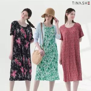 49900원 TINASHE 티나쉐 플로럴 플리츠 원피스 3종 L502